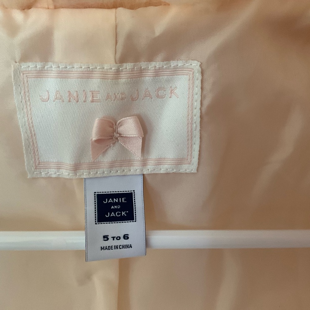Janie and Jack Peach Faux Fur Capelet - Picture 7 of 9